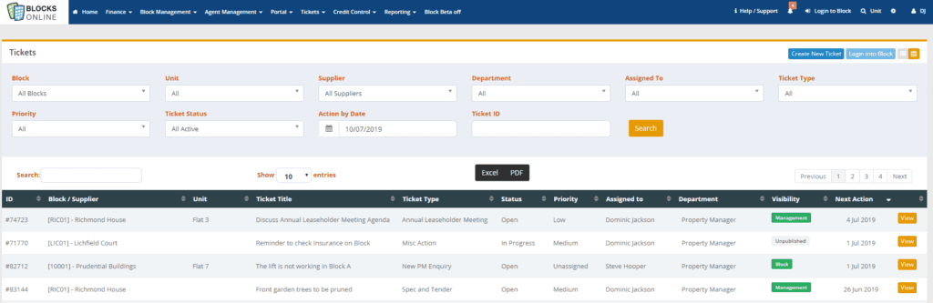 Blocks Online Ticket Function